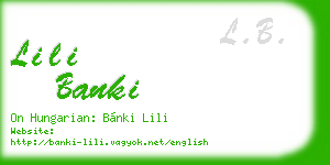 lili banki business card
